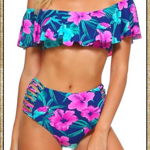 Other - ‘Oasis’ Tropical Reversible Bathing Suit BOTTOMS